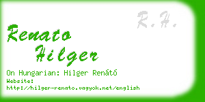 renato hilger business card